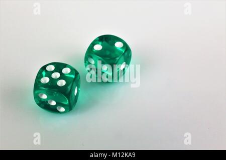 An concept Image of two dices with copy space Stock Photo
