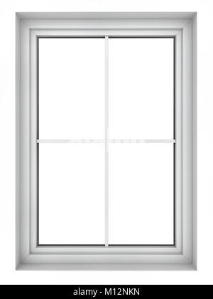 3d render of plastic window frame isolated on white background Stock Photo