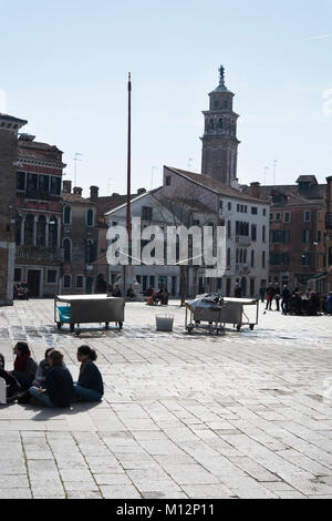 Campo Santa Margherita, Dorsoduro, Venice, Italy. Stock Photo