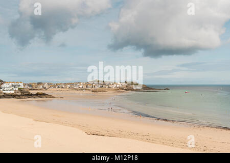 Views of St Ives from above Porthminster Beach, Cornwall, UK Stock Photo