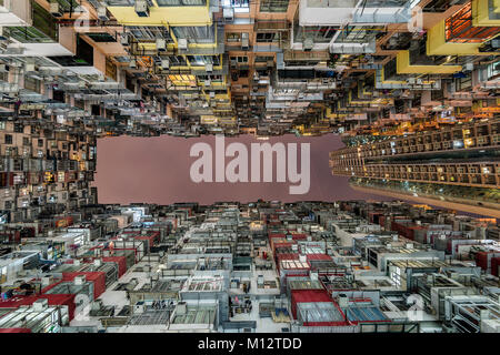 Yick Fat Building otherwise called Concrete jungle located in downtown, Hong Kong Stock Photo