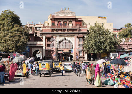 Sardar Gate, entry to the old city of Jodhpur, Rajasthan, India Stock Photo