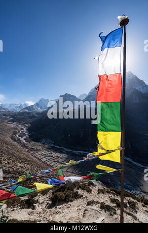 Views from a acclimatization trek above Dingboche, Nepal Stock Photo