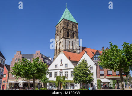 Central market square in historical city Rheine, Germany Stock Photo