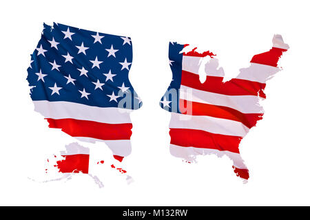 2016 US presidential elections map concept isolated on white background Stock Photo