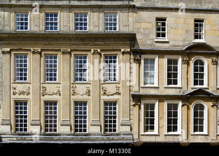 Historic architectural details in the City centre, World Heritage City, Bath, Somerset, England, UK, Stock Photo