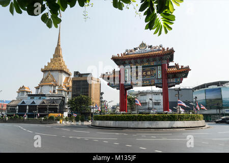 Odeon Circle square in Chinatown at Bangkok, Thailand Stock Photo