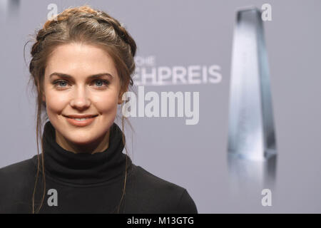 Cologne, Germany. 26th Jan, 2018. The actress Laura Berlin arrives for the 19th German Television Awards in the Cologne Palladium in Cologne, Germany, 26 January 2018. Credit: Henning Kaiser/dpa/Alamy Live News Stock Photo