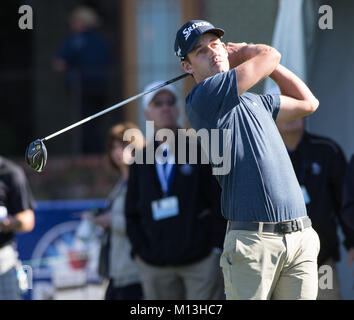 San Diego, USA. 25th Jan, 2018. Andrew Putman on 1st hole during opening round on South Course of the Farmers Open at the Torrey Pines golf course in San Diego, Ca on January 25, 2018. Jevone Moore Credit: csm/Alamy Live News Stock Photo