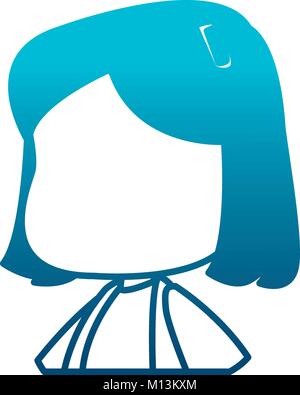 Faceless girl cartoon Stock Vector