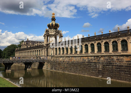 the gate of the Dresdner Zwinger, Dresden, Saxony, Germany Stock Photo