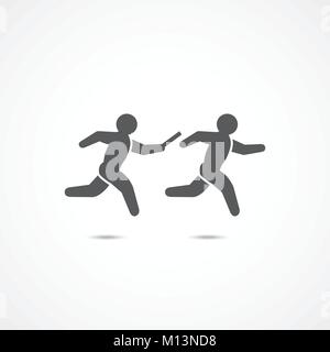 Relay race icon. Stock Vector