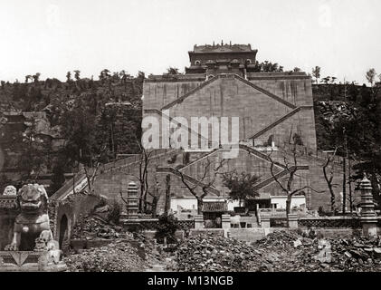 Destruction at the Summer Palace, Peking (Beijing) China, c.1870 Stock Photo