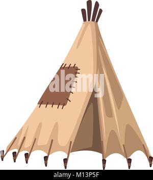Indian tent isolated Stock Vector