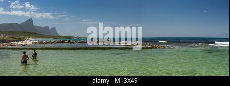 South Africa, Western Cape, Cape Peninsula, Buffels Bay Picnic Site and Tidal Pool Stock Photo