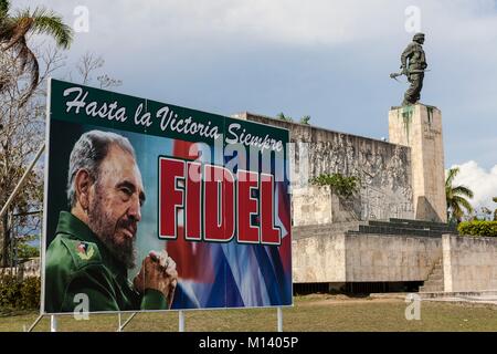 Cuba, Province of Santa Clara, Santa Clara, Monument to Ernesto Guevara, Che, statue of Che Guevara Stock Photo