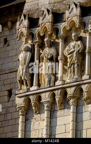 France, Indre et Loire, Loire Valley listed as World Heritage by UNESCO, Candes Saint Martin, church, roman style, dated 12 - 13 th century Stock Photo