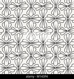 Seamless background, vector pattern with floral pattern made of simple doodles. Cartoon flowers Stock Vector
