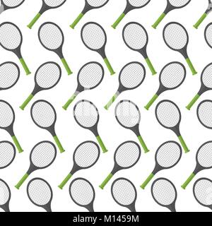 seamless pattern tennis rackets sport Stock Vector