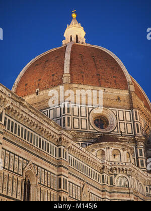 Europe,Italy,Tuscany,Florence,Facade of the the Gothic-Renaissance Duomo of Florence,Basilica of Saint Mary of the Flower,Firenza Basilica di Santa Maria del Fiore Stock Photo