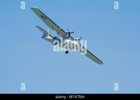 Consolidated PBY Catalina, Flying Stock Photo