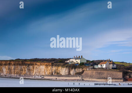 The Seven Sisters chalk cliffs near Seaford, East Sussex, England, UK Stock Photo