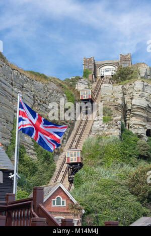 East Hill Cliff Railway, Hastings, East Sussex, England, United Kingdom Stock Photo