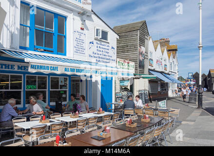 Mermaid fish restaurant Rock a Nore seafront Hastings East Sussex ...