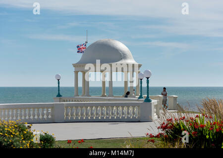 Art Deco De La Warr Pavilion terrace, Bexhill-on-Sea, East Sussex, England, United Kingdom Stock Photo