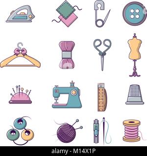 Sewing machine icon, cartoon style Stock Vector Art & Illustration