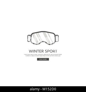 Winter sport icons collection. Skiing and snowboarding set equipment isolated on white background in flat style design. Elements for ski resort pictur Stock Vector