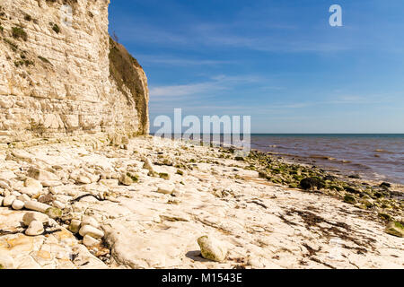North sea coast with cliffs of Danes Dyke near Bridlington, East Riding of Yorkshire, UK Stock Photo
