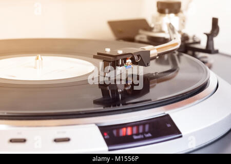 Turntable vinyl record player Stock Photo