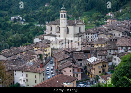A view of the village of Lavenone, Italy. Lavenone is a town in the