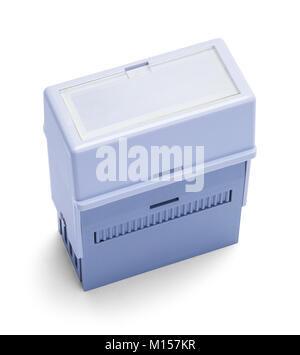 Office Rubber Stamper Isolated on a White Background. Stock Photo