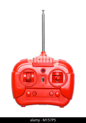 Red Radio Control Remote Isolated on a White Background. Stock Photo