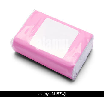 Small Tissue Pack Isolated on a White Background. Stock Photo