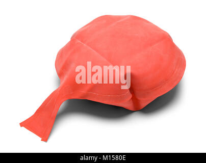 Red Rubber Whoopie Cushion Isolated on a White Background. Stock Photo