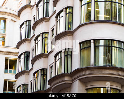 Apartment house facade detail in the City of London - London, England Stock Photo