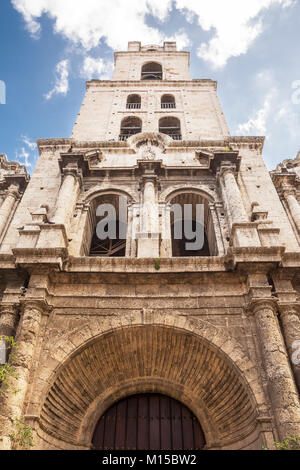 Bell tower of the church of San Francesco in Old Havana Stock Photo
