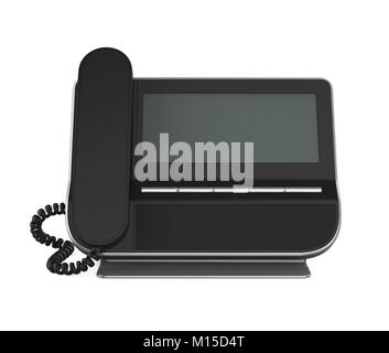 Office Desk Phone Isolated Stock Photo