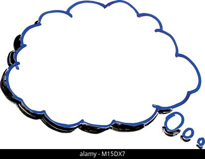 Think Or Speech Bubble White Board Illustration Stock Vector