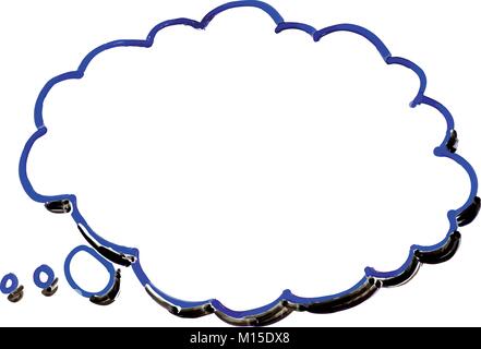 Think Or Speech Bubble White Board Illustration Stock Vector