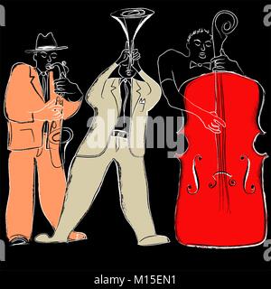 Vector illustration of a Jazz band Stock Vector Image & Art - Alamy