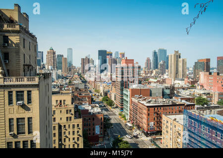 A view from a roof top somewhere on West 5th Street and 9th Avenue. Stock Photo