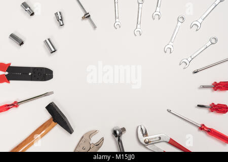 Mechanic tools set Many work to Working tools Stock Photo