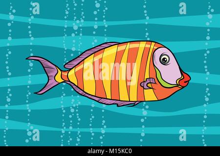 cichlid aquarium fish Stock Vector