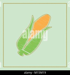 Corn yellow icon food natural illustration organic logo vector organic agriculture field corncob farm Stock Vector
