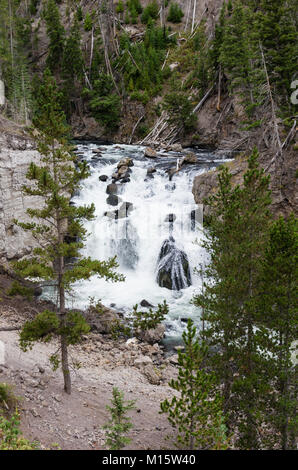 Firehole Falls, Yellowstone National Park, Wyoming Stock Photo - Alamy