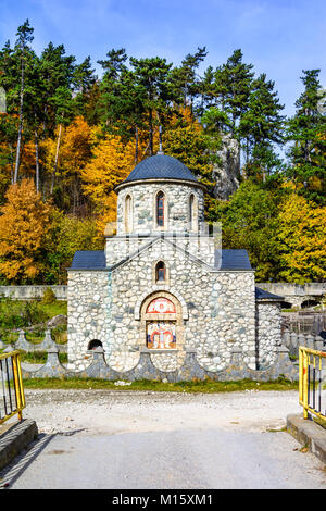 Heart Queen Mary Church, Bran: Beautifull stone church close to the Bran castle, Brasov, Romania Stock Photo